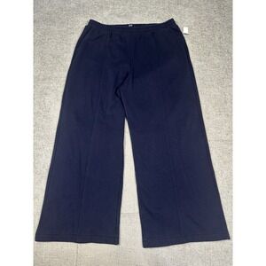 Gap Sweatpants Womens XXL Blue VintageSoft Seamed Wide Leg Loungewear